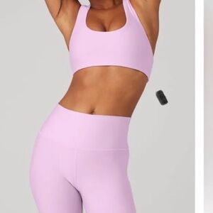 ALO Yoga color sugarplum pink size S airbrush legging & bra